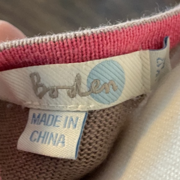 Boden polka dot dress w/ pink striped bottom size 8 - Picture 3 of 4